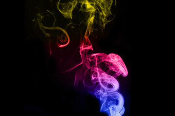 Colorful smoke background in rainbow colors