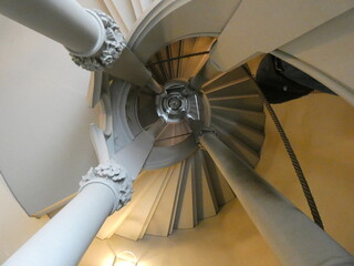 spiral staircase in the church