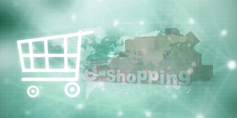 2d illustration Shopping Cart

