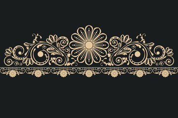 abstract floral ornament with decorative flowers for design