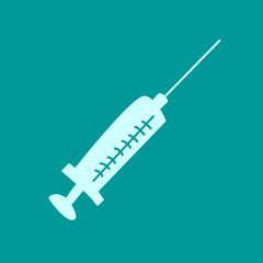 Vector medical icon. Healthcare design. Syringe icon. Hand drawn doodle