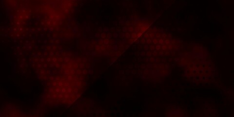 Dark Red vector background with circles. Glitter abstract illustration with colorful drops. Design for posters, banners.