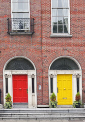 Fototapeta na wymiar Dublin’s Coloured Doors