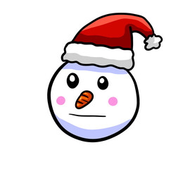 Cartoon Stylized Bored Snowman Emoticon