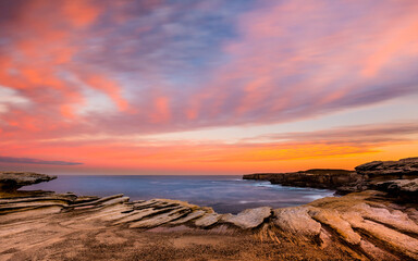 Amazing sunset sky in Cape Solander of Kamay Botany Bay National Park