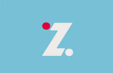 blue white red Z alphabet letter logo icon. Simple design for business and company - obrazy, fototapety, plakaty