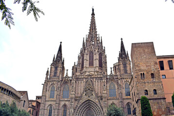 Fototapeta na wymiar Catedral de Barcelona, Cataluña España