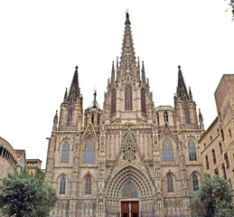 Fototapeta na wymiar Catedral de Barcelona, Cataluña España
