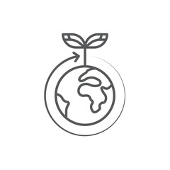 World ecology vector icon symbol isolated on white background