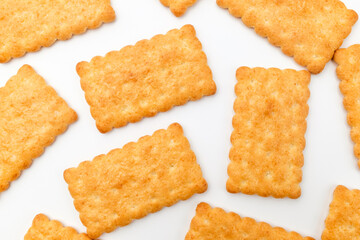 Coconut biscuit on white background