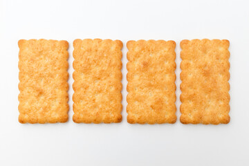 Coconut biscuit on white background