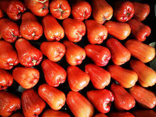 Fresh rose apple on a tray