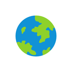 Earth nature round icon design, World globe symbol, flat style vector illustration