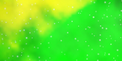 Light Green, Yellow vector layout with bright stars. Blur decorative design in simple style with stars. Theme for cell phones.