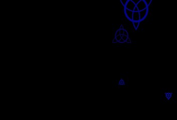 Dark Pink, Blue vector pattern with magic elements.