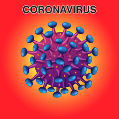 China battles Coronavirus outbreak. Coronavirus 2019-nC0V Outbreak, Travel Alert concept. The virus attacks the respiratory tract, pandemic medical health risk