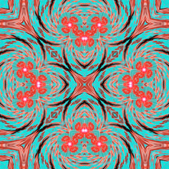 carpet ornaments art graphics modern floral pattern PSYCHEDELIC.
