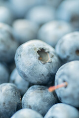 Food background. Close-up of blueberries. Macro shot.