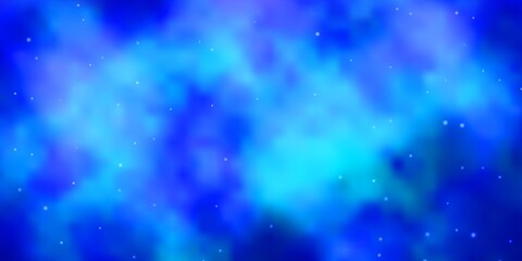 Light BLUE vector background with small and big stars. Colorful illustration in abstract style with gradient stars. Pattern for wrapping gifts.