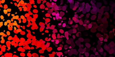 Dark pink, yellow vector texture with memphis shapes.