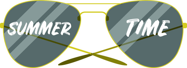 sunglasses with the words summer time in front