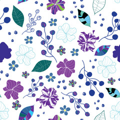 Colorful abstract floral seamless pattern background