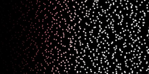 Dark Pink, Red vector background with small and big stars. Blur decorative design in simple style with stars. Design for your business promotion.