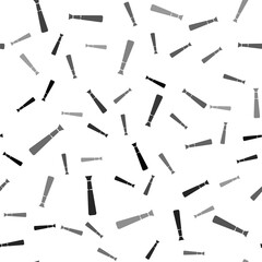 Black Baseball bat icon isolated seamless pattern on white background. Sport equipment. Vector Illustration.