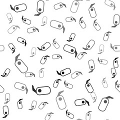 Black Car rearview mirror icon isolated seamless pattern on white background. Vector Illustration.