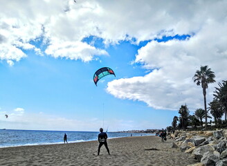 Obraz premium kite on the beach