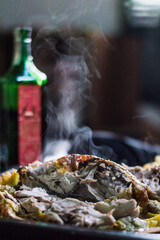 Hot chicken straight out of the oven