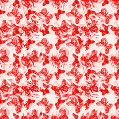 Summerbutterflies on abstract background.