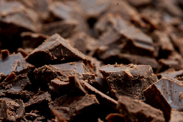 Knife cut chocolate