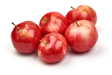 Juicy Crab apples, isolated on white background