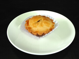 apple pie on white plate