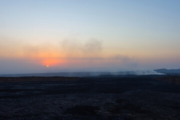 Lava at Erta Ale volcanic crater, Ethiopia