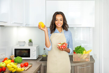 Fototapeta premium Cooking healthy food at home