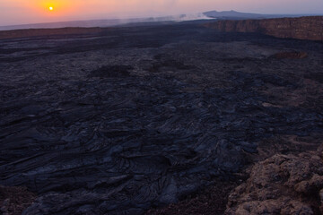 Lava at Erta Ale volcanic crater, Ethiopia