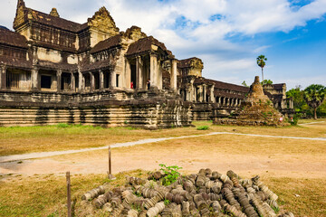 outside of Heaven and Hell Gallery in Angkor Wat temple in Siem Reap, Cambodia