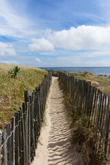 Fototapeta na wymiar Coastal path in the Guerande peninsula 