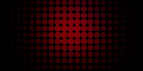 Dark Red vector layout with circle shapes. Abstract decorative design in gradient style with bubbles. Design for your commercials.