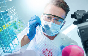 Scientist working at the laboratory