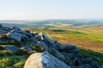 A hazy morning on Hathersage and Burbage Moors