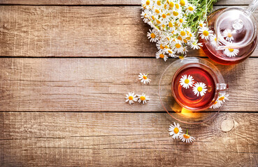 Healthy chamomile herbal tea