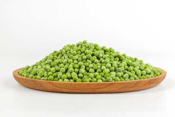 frozen peas on white