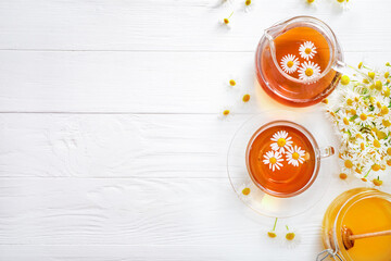 Healthy chamomile herbal tea