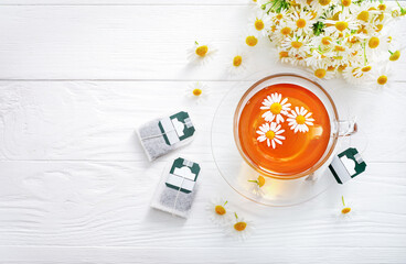 Healthy chamomile herbal tea