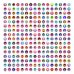 People avatars, Vector women, men avatar