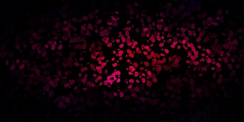 Dark pink vector background with random forms.