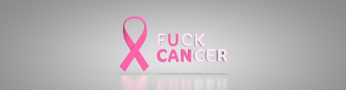 U can fight cancer text illustration